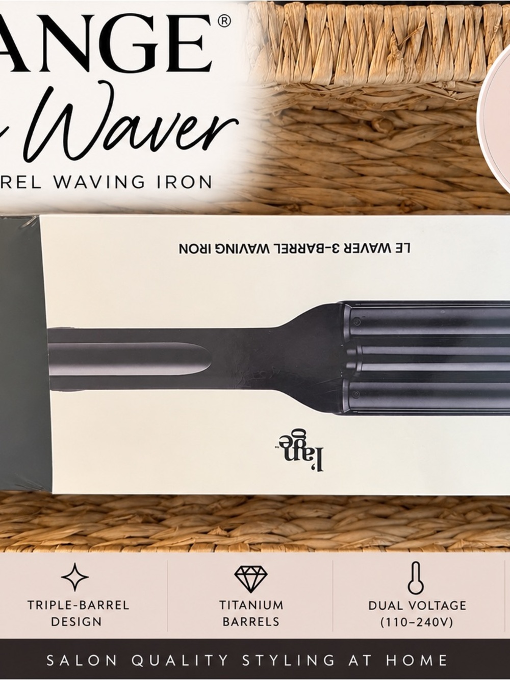 L’ANGE Le Waver 3-Barrel Waving Iron  NEW IN SEALED BOX